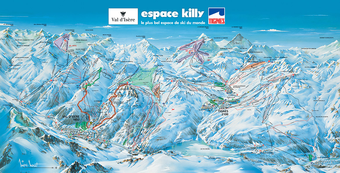 Val d'Isere - Tignes Piste Map